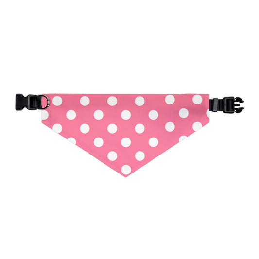 Pink "Minnie Dots"  Bandana Collar