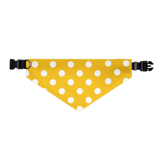 Yellow "Daisy Dots" Bandana Collar